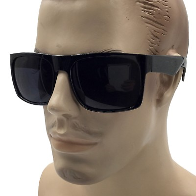 #ad #ad XL MENS Large Black Wide Frame Oversize Gangster Rectangular Shade Sunglasses $12.99