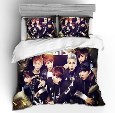 #ad BTS Bangtan Boys Single Double Queen King Bed Quilt Cover Set AU $61.99