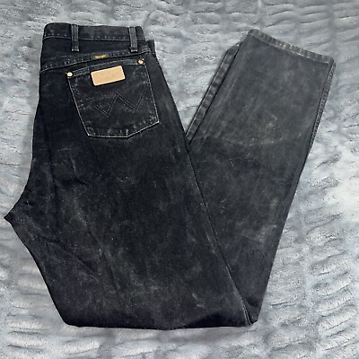 #ad Wrangler 13MWZWK Faded Black Denim Jeans Size 38 x 38 Cowboy Cut Men#x27;s $20.00