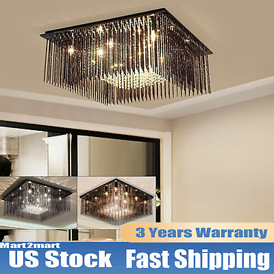 #ad 60cm Modern Chandelier Crystal Light Fixture Pendant Flush Mount Ceiling Lamp $195.70