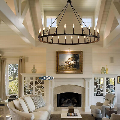 #ad Extra Large Chandelier Black 24 Light Fixture Living Room Ceiling Lighting Foyer $218.00