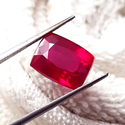 #ad AAA Natural Mozambique Red Ruby Loose Gemstone 10.35 Ct Red Cushion Cut Gems $23.57