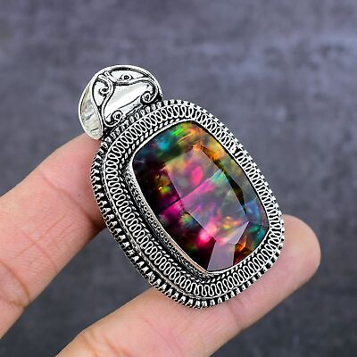 #ad Ammolite Gemstone 925 Sterling Silver Jewelry Pendant 2.17quot; For Her t076 $18.99