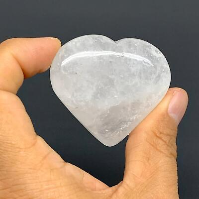 #ad 60g 1.7quot;x1.9quot;x0.8quot; Natural Untreated Small Quartz Crystal Heart Reiki B28320 $6.00