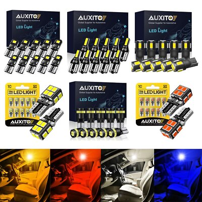 #ad AUXITO T10 Wedge LED Interior License Plate Light Dome Bulb 192 168 194 2825 Lot $8.99