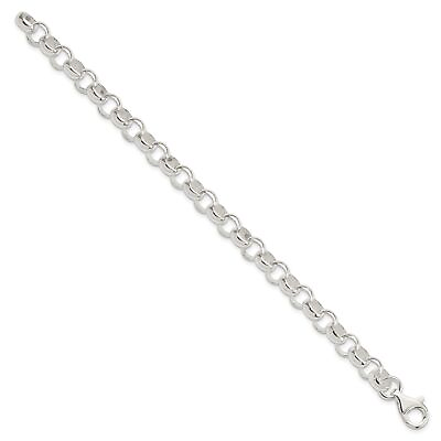 #ad Sterling Silver 8mm Belcher Light Chain Bracelet 7.5 inch $133.99