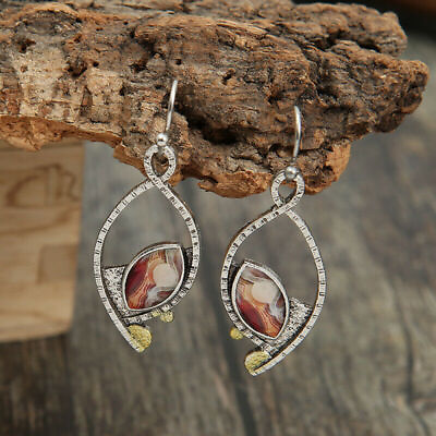 #ad 925 Silver Plated Ear Hook Earrings Drop Dangle Women Jewelry Gifts Simulated $3.92