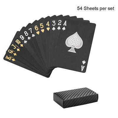 #ad 2 Decks Waterproof Plastic Playing Cards Collection Black Diamond Poker Cards $11.99