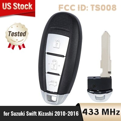 #ad Smart key Keyless Remote FOB 433MHz TS008 for Suzuki Swift Kizashi 2010 2016 $28.52