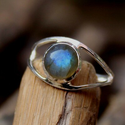 #ad Labradorite Cabochon RingEvil Eye Ring925 Silver Jewelry Gift For Her $31.08