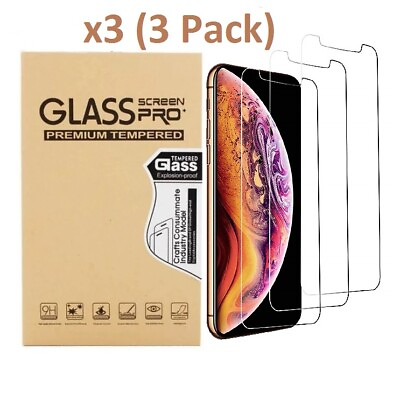 #ad #ad 3X Tempered Glass Screen Protector For iPhone 15 14 13 12 11 Pro Max X XS XR 8 7 $2.99