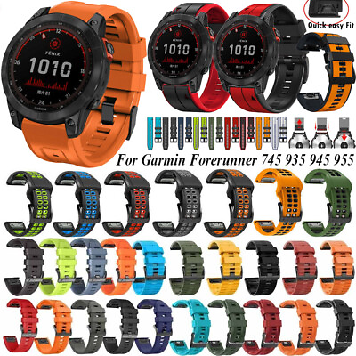 #ad For Garmin Garmin Forerunner 955 945 LTE 935 745 Sport Silicone Watch Strap Band $4.71