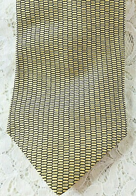 #ad Vintage Gold Iridescent 100% Silk Made in USA 58 inches Warshams Brand New Tie $12.50