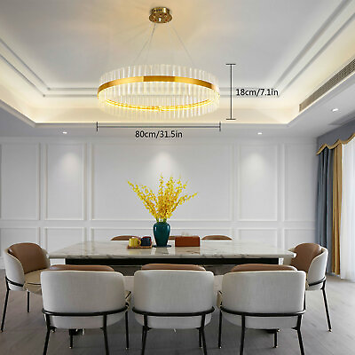 #ad Modern Circle LED Chandelier Dimmable Pendant Light Dining Room Ceiling Lamp $147.00