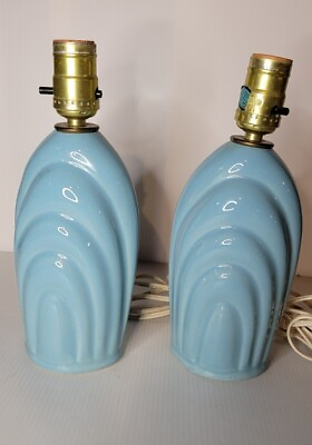 #ad vintage pair art deco lamps $48.00