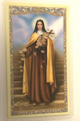 #ad Saint Therese of Lisieux St Therese of the Child Jesus LaminatedPrayer Card New $2.00