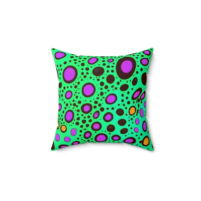 #ad Spun Polyester Square Pillow 14x14 Polka Dot Retro Chic Contemporary Mid Century $34.00