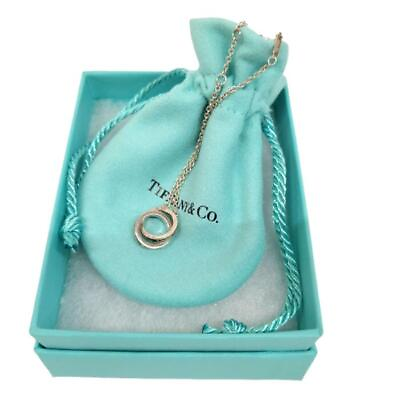 #ad Used Ladies TIFFANY Co. Tiffany Interlocking Bracelet AG925 Silver 1837 $325.04