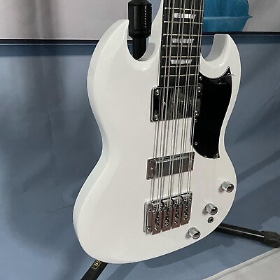 #ad White Solid Body ART Electric Bass Guitar Standard Mahogany Bodyamp;Neck 48String $289.80