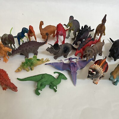 #ad Lot of 20 Toy Dinosaur Figures Up to 4quot; Prehistoric Toys Preschool $14.99