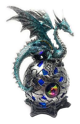 #ad Ain’t It Nice Dragon Statue On Light Up LED Orb Cycling Through Many Vibrant ... $55.15