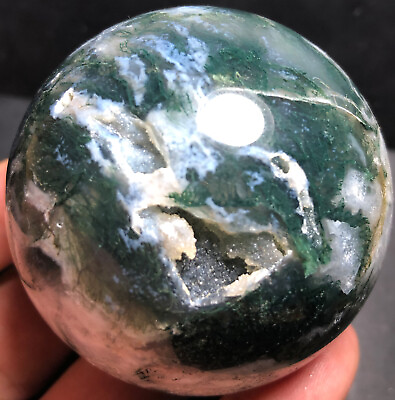 #ad 277g Moss agate Sea Jasper Crystal Ocean Jasper Quartz Geode ball sphere a271 $59.90