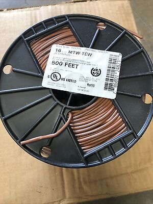 #ad Alan Wire #16awg 26x30 Strands MTW TEW AWM Hook Up Lead Wire Brown 500ft $45.00
