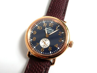 #ad SHINOLA DETROIT The Runwell Chrono Leather Strap Watch 47mm Blue 00218k02 $374.80