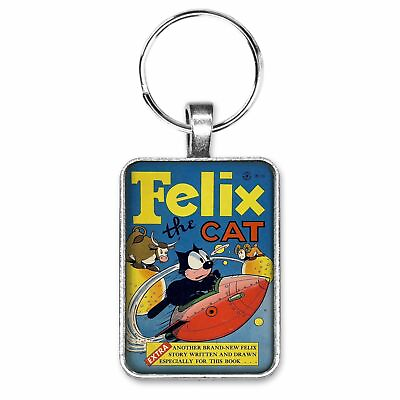 #ad Felix The Cat #135 Cover Key Ring or Necklace Classic Cartoon Comic Book Jewelry $12.95