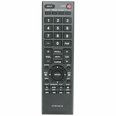 #ad New CT RC1US 16 For Toshiba TV Remote Control CT 90325 19AV600 22AV600 32C100U $6.88