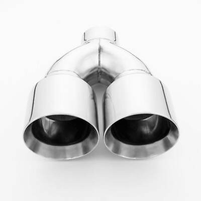 #ad Slant Dual 4.5quot; Out 304 Stainless Steel Exhaust Tip 3quot; ID 12quot; Long Dual Wall $142.97
