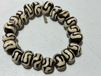 #ad Vintage African Wooden Center Bead Bracelet Beads $25.00