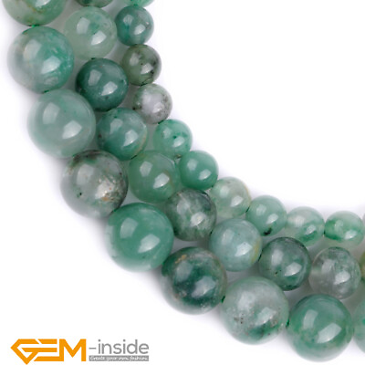 #ad Green African Chalcedony Natural Gemstones Round Beads for Jewelry Making 15quot; AU AU $15.63