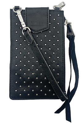 #ad Aimee Kestenberg Leather Crossbody with Extra Strap Black with Studs $31.99