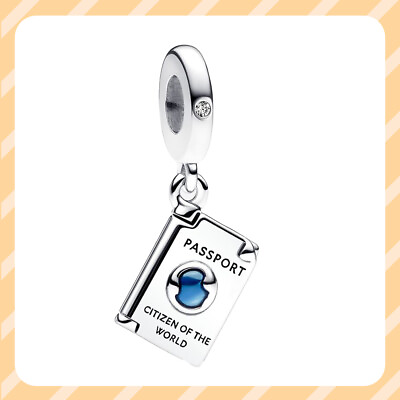 #ad Openable Passport Dangle Charm 925 Sterling Silver Women Bracelet Necklace Charm $15.00