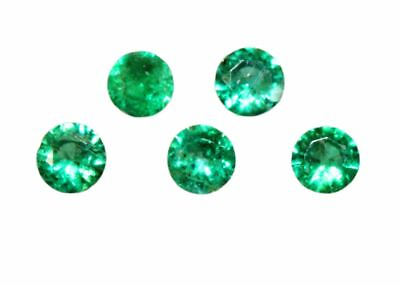 #ad Natural Fine Vivid Green Emerald Round Diamond Cut AAA Zambia $18.45