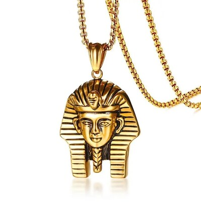 #ad StainlessSteel Necklace Egyptian Pharaoh Sphinx Pendant Personalit Egypt History $17.99