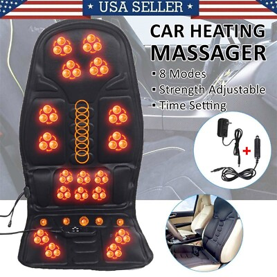 #ad 8 Mode Massage Seat Cushion with Heated Back Neck Massager Chair for Home amp; Car $36.89