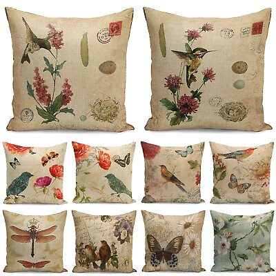 #ad 18quot; Vintage Art Square Home Decorative Throw Pillow Case Sofa Cushion Cover $3.87