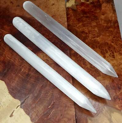 #ad Bulk Wholesale Lot Of 10 Pieces Selenite Pencil Wands Polished Crystal Wand $31.86