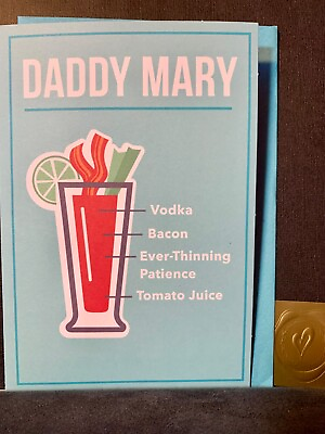#ad Happy Father’s Day Card Bloody Mary Daddy Mary Card You Deserve Two $2.95