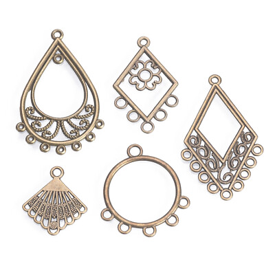 #ad 10pcs Bronze Chandelier Pendant Connectors Bails For Jewelry Making DIY Earrings $2.40