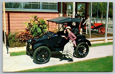 #ad 1914 Baker Electric Roadster Carriage Cavalcade Silver Springs FL Postcard H9 $8.50