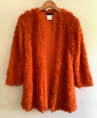 #ad Vertigo NEW Women#x27;s Orange Fleece Jacket X SMALL New Sugg. Retail Price $278.00 $29.99