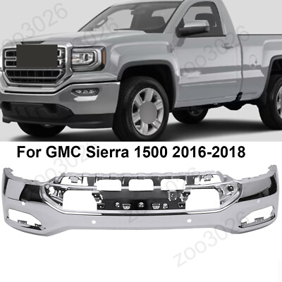 #ad Front Bumper For GMC Sierra 1500 4 Door 2016 2017 2018 Chrome Steel $399.00