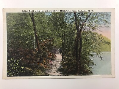 #ad vintage 1921 Indian Trail Maplewood park Rochester N Y post card $3.99