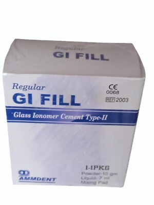 #ad Ammdent Gi Luting Regular Glass Ionomer Luting Cement Type 1 10GM 7ml $16.14