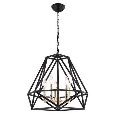 #ad Maxax Tallahassee Geometric Chandelier Unique 5 Light LED Wrought Iron Accents $173.73