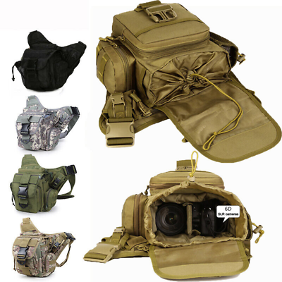 #ad Tactical Men Shoulder Bag Molle Hiking Military Camera Chest Pack Crossbody Pack $30.99