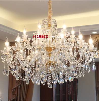 #ad Luxury Crystal Chandelier Pendant Lamp Lobby Ceiling Lighting Fixtures LED Light $558.14